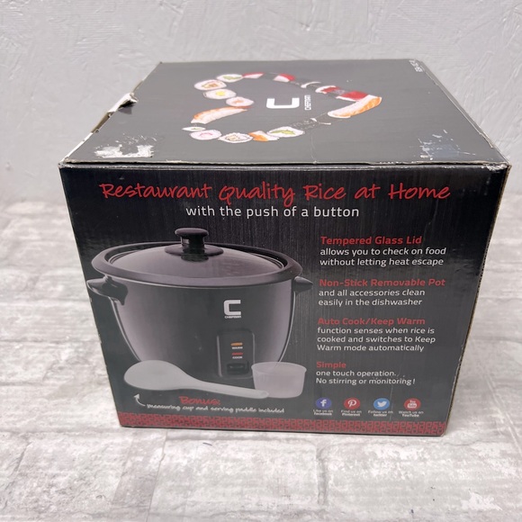 chefman Kitchen Cup Chefman Rapid Electric Rice Cooker With